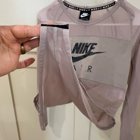 Nike Air Women's Sheer Long Sleeve Mesh Bodysuit Size Small - Picture 9 of 9